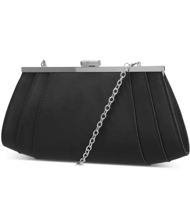 INC International Concepts Women's Black Framed Wing Clutch