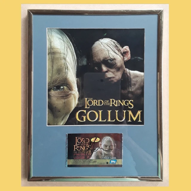 LOTR/LORD OF THE Rings Andy Serkis signed GOLLUM autograph 14x11 framed