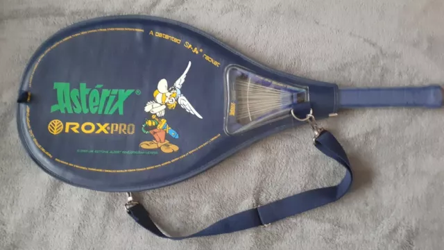 Raquette de Tennis Astérix ROX Pro 1989 Neuf + Fourreau Promotionnel Racket C-2