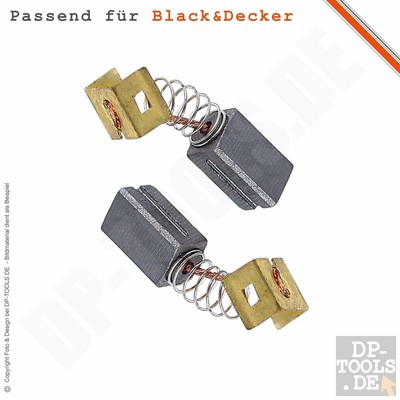 BLACK+DECKER 2 Balais pour Black & Decker Meuleuse KG725,KG115,KG900,KG915 6,3x8mm 