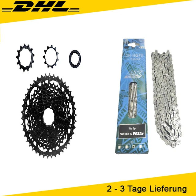 SHIMANO KASSETTE MIT Kette 9 Fach 11- 42T Zahnkranz Ritzel Freilauf EUR ...