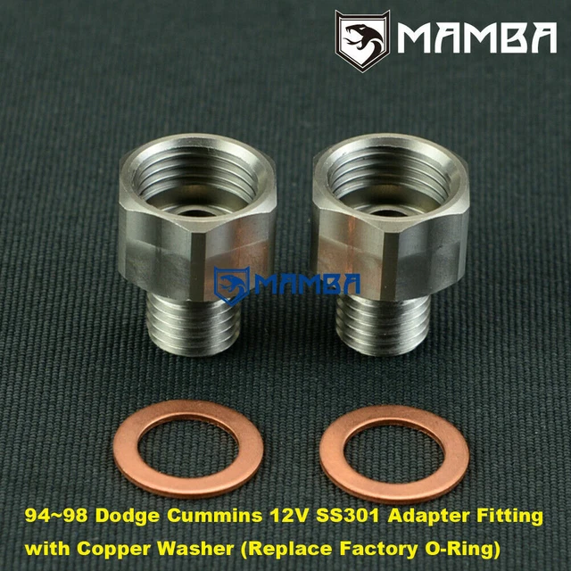 MAMBA SS301 TURBO Oil Feed Line Fitting for 9498 5.9L 12v Cummins