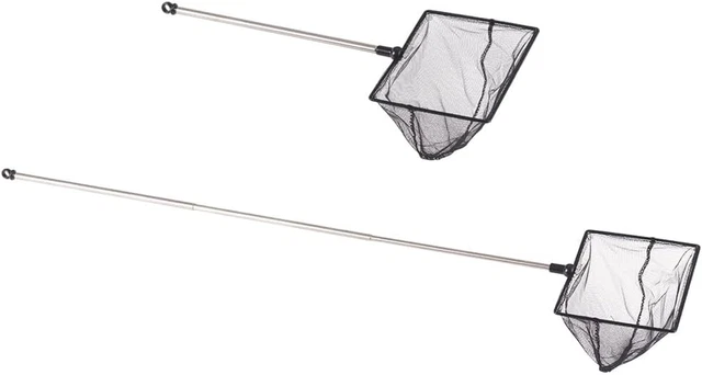 Fish Net for Fish Tank, 2.5 Inch Deep Mesh Scooper with Extendable Handle up to