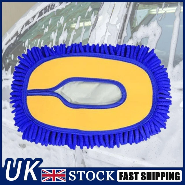 Car Detailing Brush Chenille Car Mop Head Wipe Mop Auto Accessory (Blue)