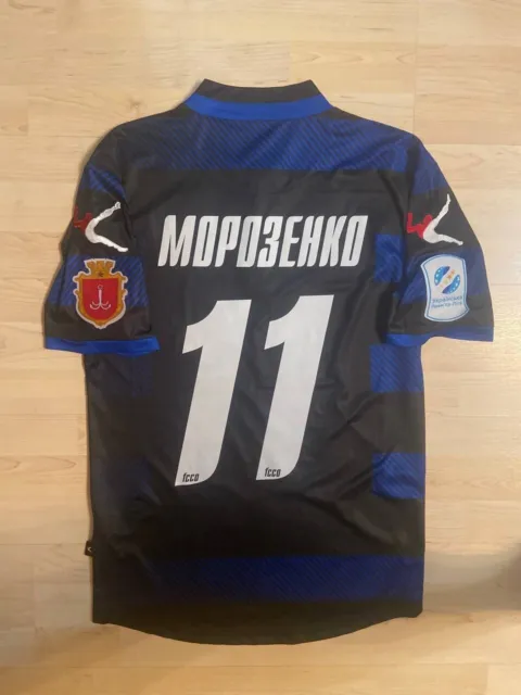 Fc Chornomorets Odessa Ukraine Match Worn Home Football Shirt Morozenko #11