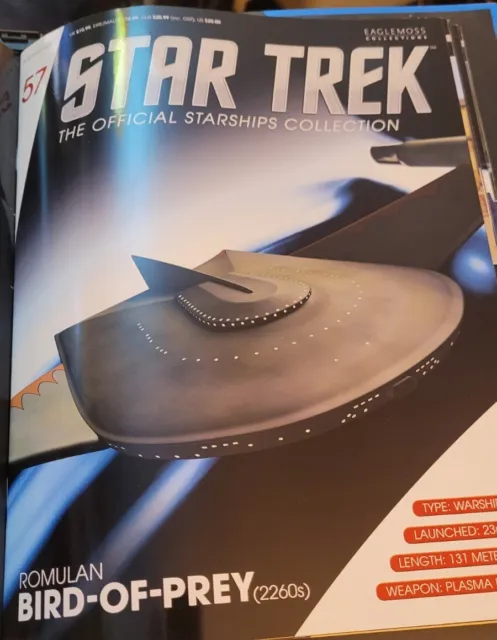 Star Trek Eaglemoss Issue 57 Romulan BoP Ship & Magazine