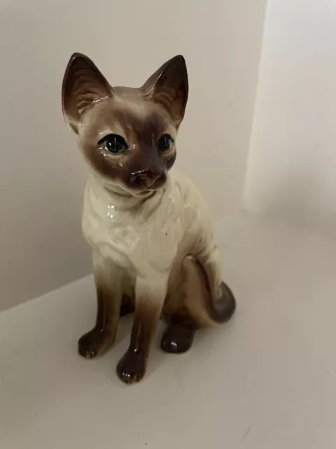 Vintage Porcelain Siamese cat figurine