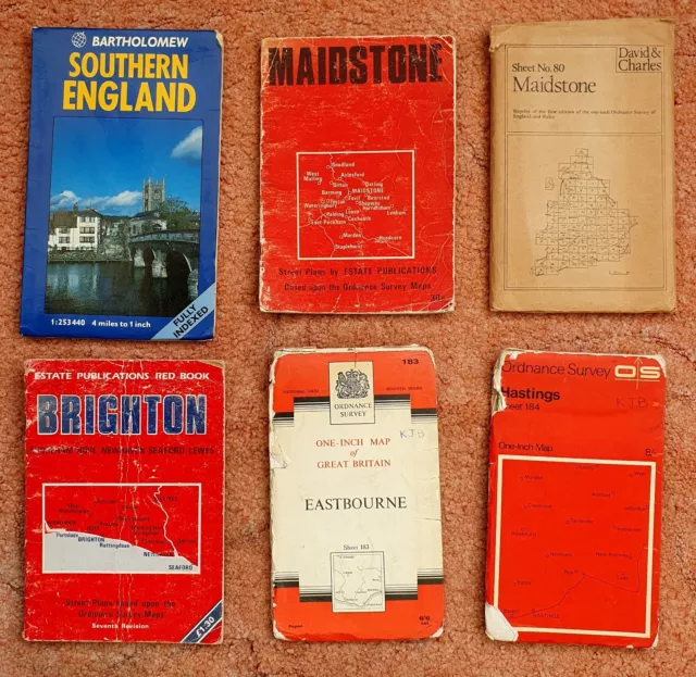 Map collection - 6 x various Southern England