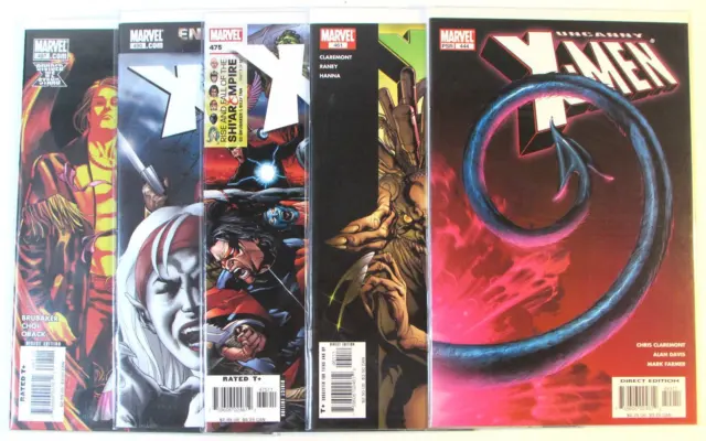 Uncanny X-Men Lot of 5 #444,461,475,490,497 Marvel (2004) 1st Series Comics