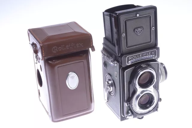 ✅ Rolleiflex T Gray Camera *Works 100%* Zeiss Tessar 75Mm 3.5 Lens W/Light Meter