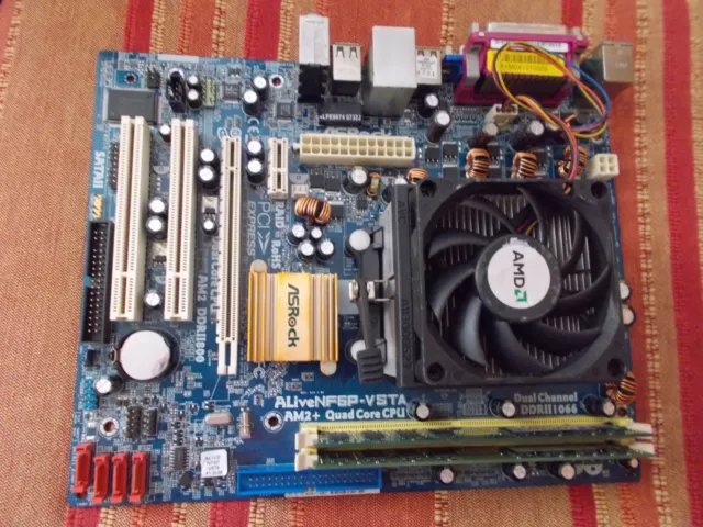 Scheda Madre Asrock Alivenf6P-Vsta + Cpu Amd Athlon 64 X2 4000+ Am2 + Ram