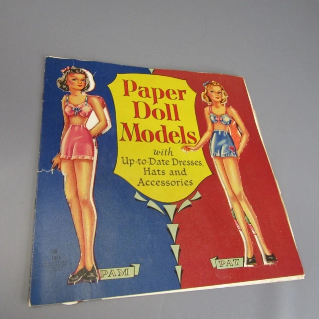 Vintage Paper Doll Models Pam Pat Ann Sue 1950's Collection
