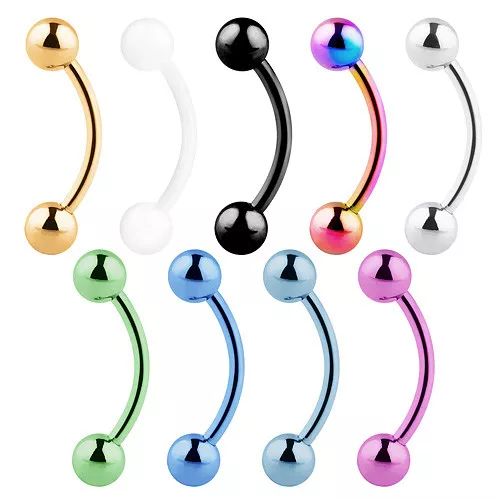 Augenbrauenpiercing Eyebrow Barbell Hantel Piercing Ohr Piercing Banane Kugel