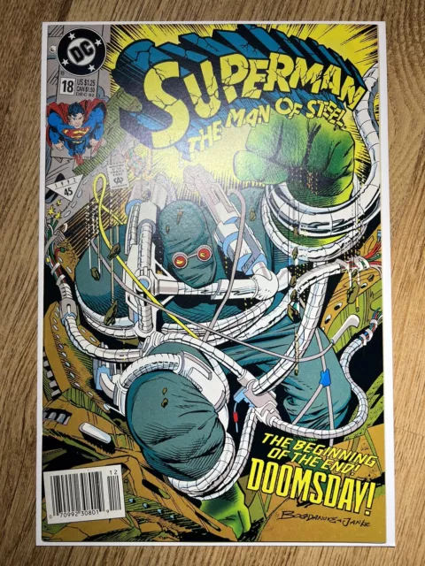 Superman The Man Of Steel #18 (1992) 1st Full App Of Doomsday! Newsstand D.C NM+