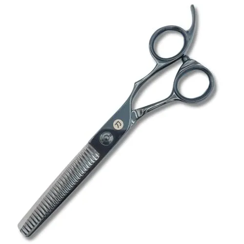 Hair Thinning Shears for Professional Barbers 6” Black Thinning Shears Black