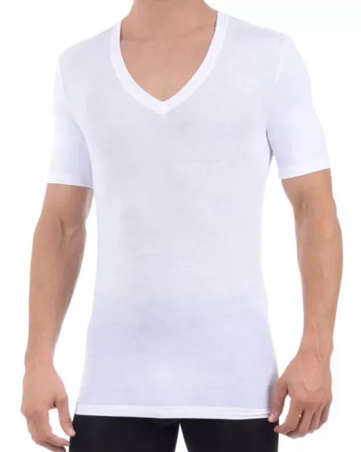 TOMMY JOHN Men’s Soft Cotton/Spandex Basics  Deep V - Neck Undershirt size L