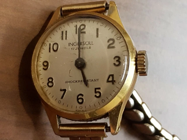 LADIES VINTAGE INGERSOLL 17 Jewels Rolled Gold Watch
