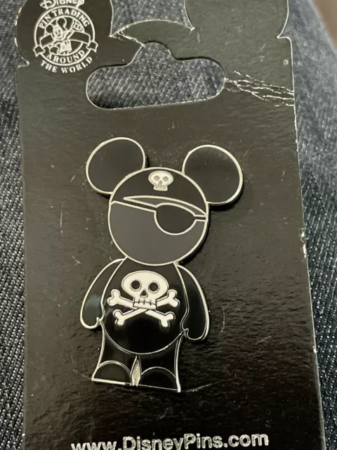 Disney Pirates of the Caribbean Mouse Pin with Skull and Crossbones