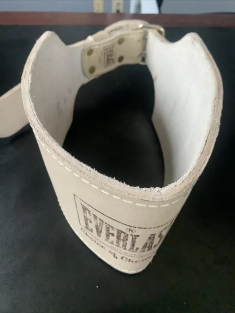 Everlast Leather Weight Lifting Belt Size Large Model #1012 MADE IN USA