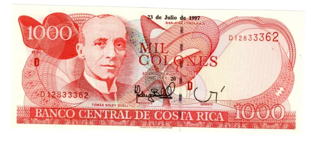 Costa Rica Billet 1000 Colones 1997 P264a NEUF UNC