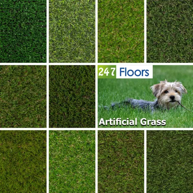 Artificial Grass Quality Realistic Green Astro Turf Lawn Garden Artificial Grass