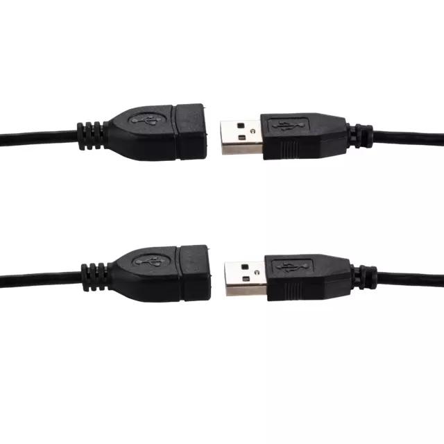 2x 15ft USB 2.0 Extension Cable Type A Male to A Female Extender HIGH SPEED