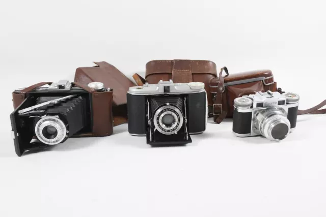 H54U06- 3x Fotokamera Agfa, Paxette mit Etui