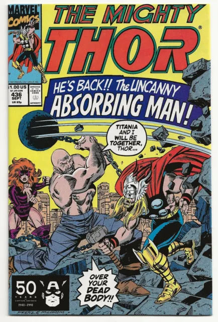 The Mighty Thor (Vol 1, 1966 Series) # 436 * VF/NM * Marvel * Captain America