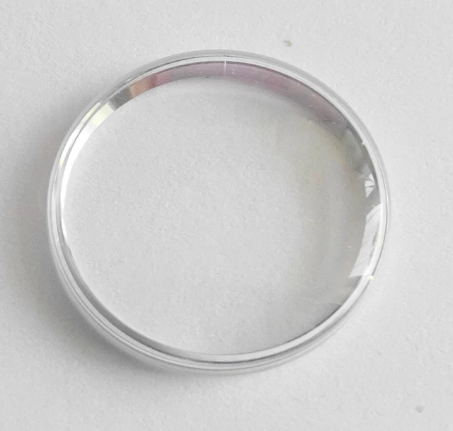 VERRE MONTRE DIAMETRE 19 mm METALBLOC BAGUE CHROMEE