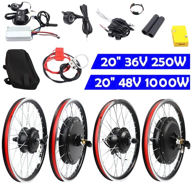 250/1000W 20& ZOLL E Bike Conversion Kit 36/48V Ebike Elektrofahrrad