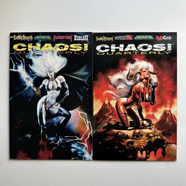 Chaos Comics CHAOS! QUARTERLY #1 & 2 Lady Death Julie Bell Boris Vallejo 1995
