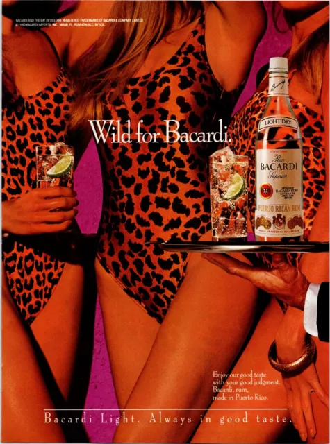 BACARDI Rum Alcohol Liquor Ad ~ 1990 Magazine Advertising Print