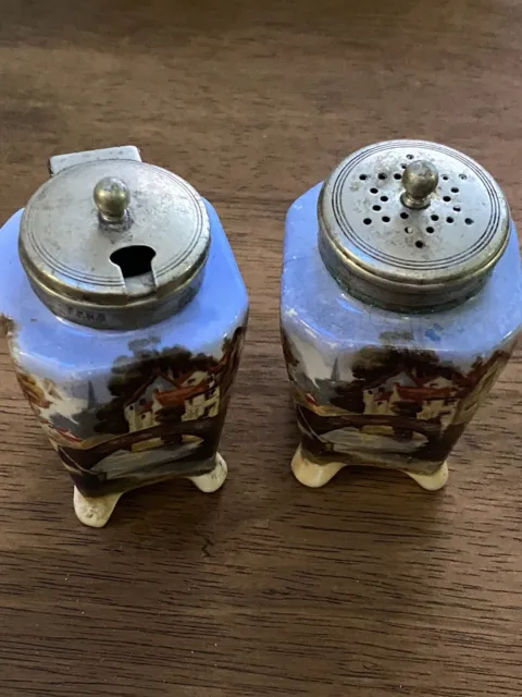 Antique Lancaster Hanley England, Salt pepper set