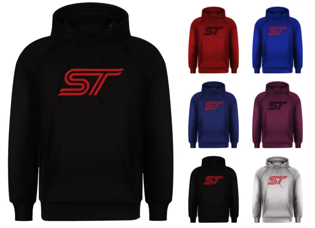 New Adults Mens Boy racer Ford Focus ST Fleece Pullover Sweat Hoodie Small-XXL