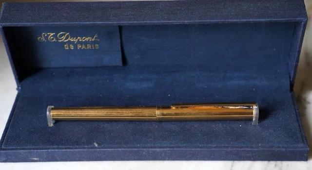 Stylo à Bille Dupont En Vermeil – Élégant Et Vintage, Parfait Pour Un Cadeau Chic