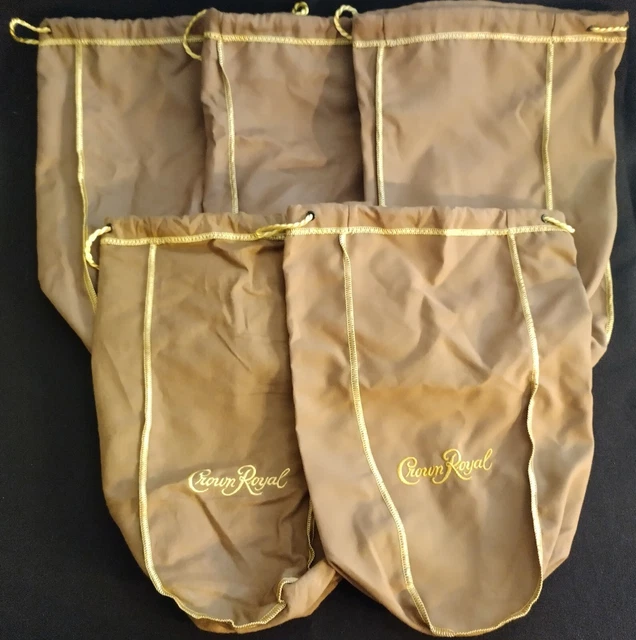 Five (5) Crown Royal Vanilla 13 Inch Bags