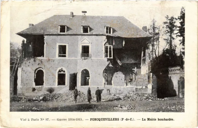 CPA MILITAIRE Foncquevillers-La Mairie bombardée (317571)