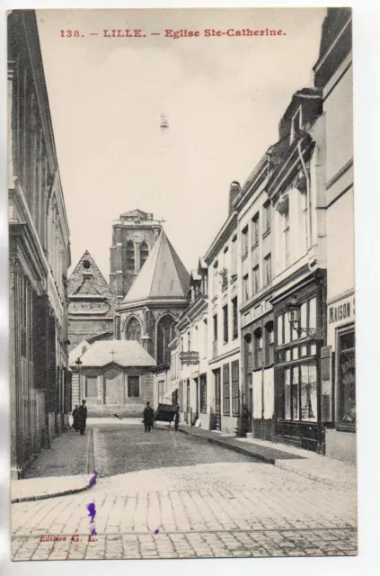 LILLE - Nord - CPA 59 - L' Eglise Sainte Catherine - vue 1