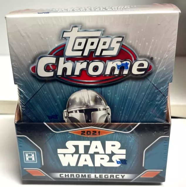 2021 Topps Star Wars Chrome Legacy Hobby Box SEALED 12 Packs Total 2 Hits!