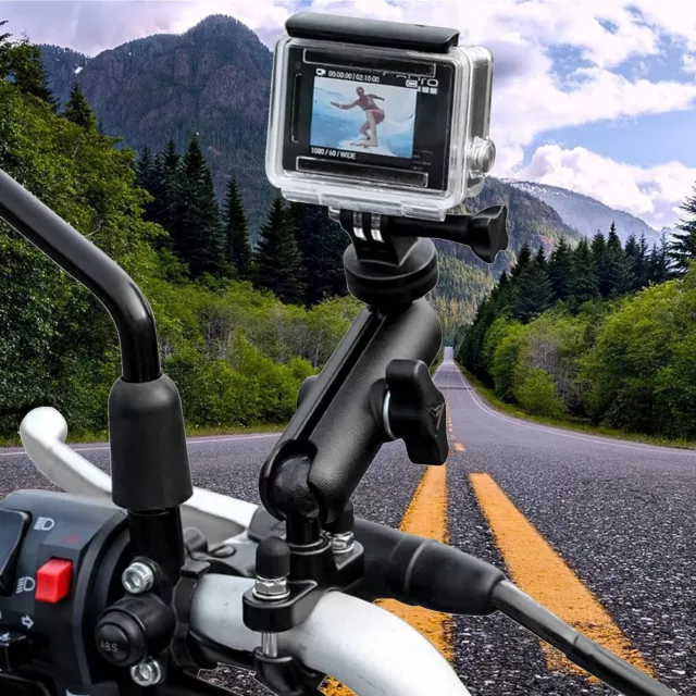 Motorcycle Bike Camera Holder Rearview Mirror Mount Bracket for GoPro Camera