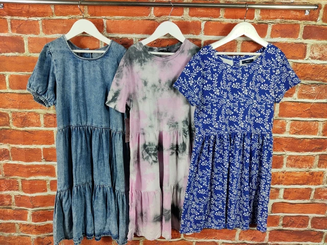 Girls Bundle Age 12-13 Years Gap New Look George Short Sleeve Dress Denim 158Cm