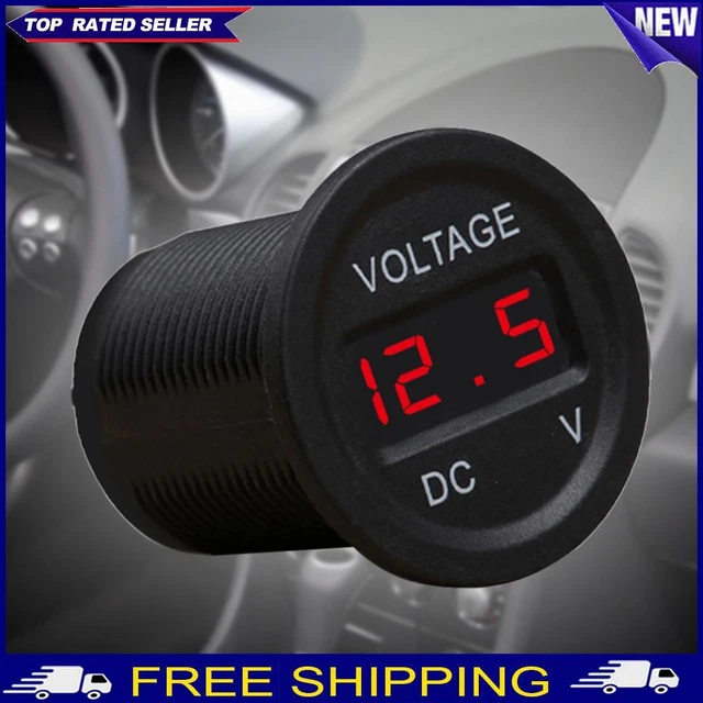 DC 12V 24V Digital Voltmeter LED Display Universal for Car Motorcycle Truck