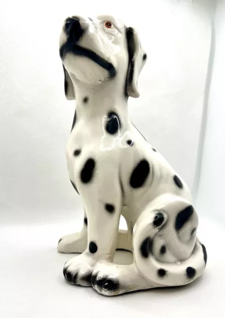 Vintage 1960s Porcelain/ Ceramic Dalmation Dog Figure Ornament Large 3