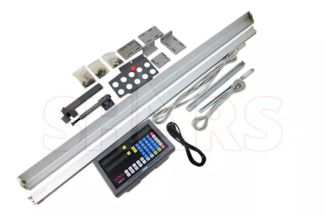 Shars .0002" XZ 2AXIS DRO DIGITAL READOUT GLASS LINEAR LATHE SYSTEM PACKAGE R]