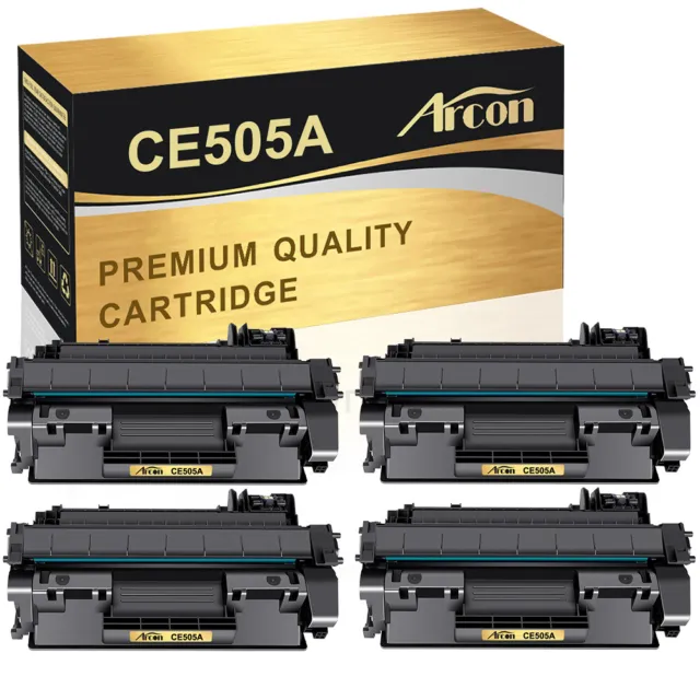 4 Pack CE505A 05A Toner Cartridge For HP LaserJet P2035 P2035n P2055dn P2055d