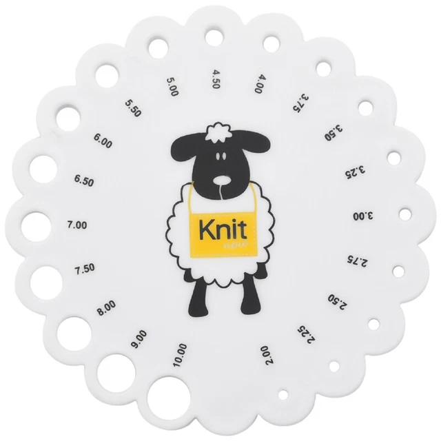 Jauge à Tricoter En Bois - Mesure Aiguilles 1.5-10mm, Outil Tricot Et Crochet