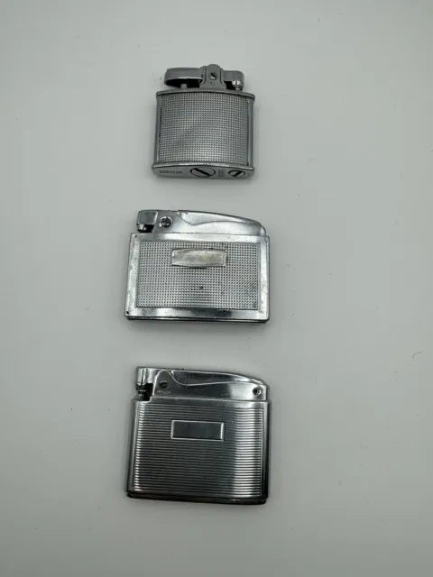 Vintage Ronson Lighters X3 Working Good
