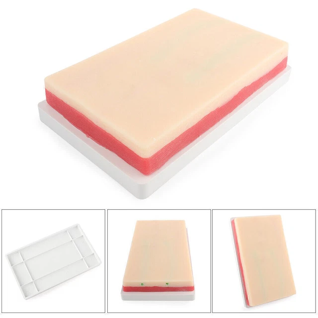 Pele Médica Sutura Prática Silicone Sutura Pad Set Ferida Simulação