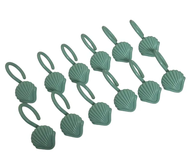 12 PACK BEACH Shower Curtain Hooks, with Seahorses, Starfish, and Seashells  $12.99 - PicClick