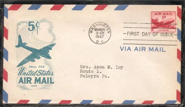 US Scott # C33 USA Air Mail FDC. ioor Cachet. 1